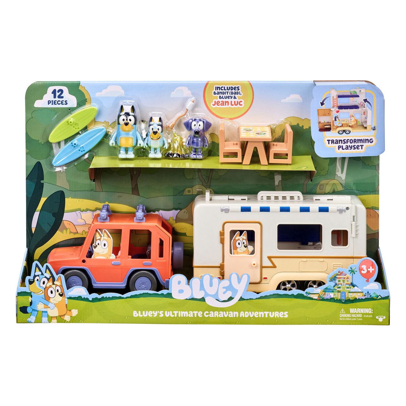 Moose Toys Bluey 4WD Auto und Campingabenteuer Deluxe Spielset