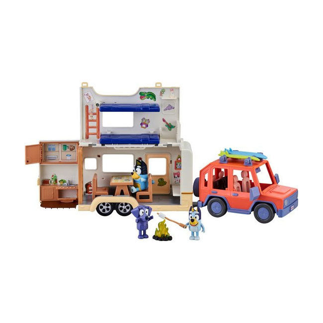 Moose Toys Bluey 4WD Auto und Campingabenteuer Deluxe Spielset