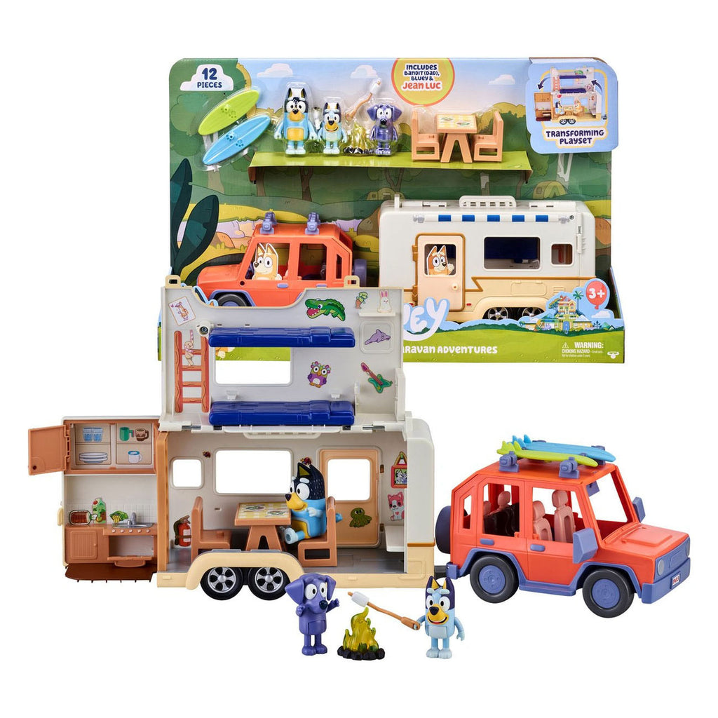 Moose Toys Bluey 4WD Auto und Campingabenteuer Deluxe Spielset