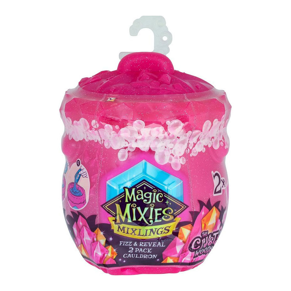 Moose Toys Magic Mixies Mixlings Fizz and Discover Kettle Crystal Woods Serie 3, 2er-Pack