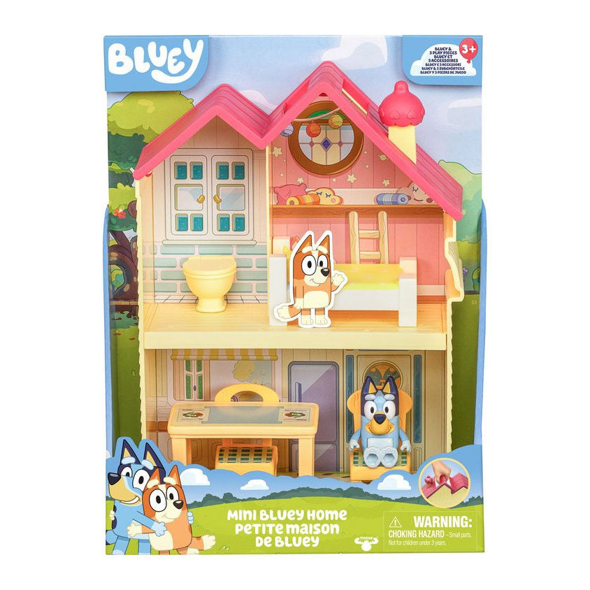 Moose Toys Bluey Mini-Spielhaus mit Möbeln und Spielfigur