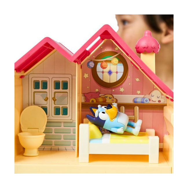 Moose Toys Bluey Mini-Spielhaus mit Möbeln und Spielfigur