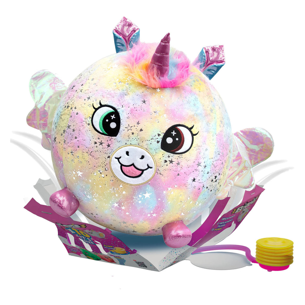 Moose Toys Biggies aufblasbares Einhorn-Regenbogen-Kuscheltier