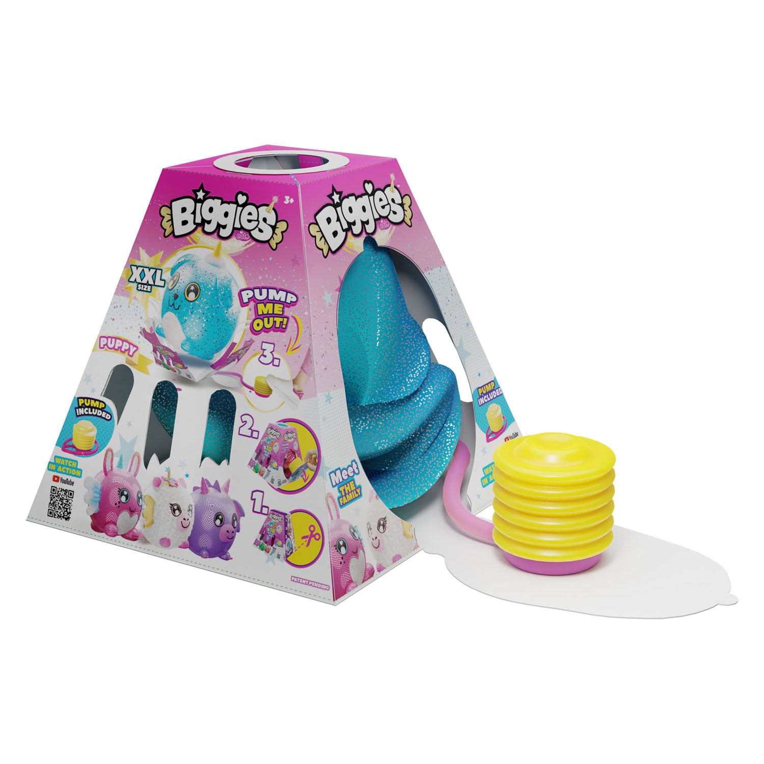 Moose Toys Biggies aufblasbares Einhorn-Regenbogen-Kuscheltier
