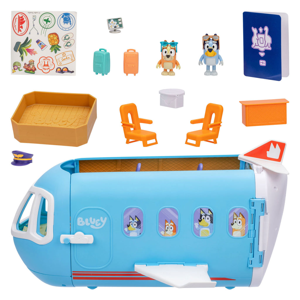 Moose Toys Bluey 3-in-1 Flugzeug mit 2 Figuren