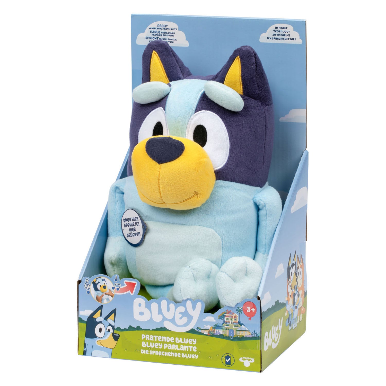 Moose Toys Sprechendes Bluey interaktives Plüschtier