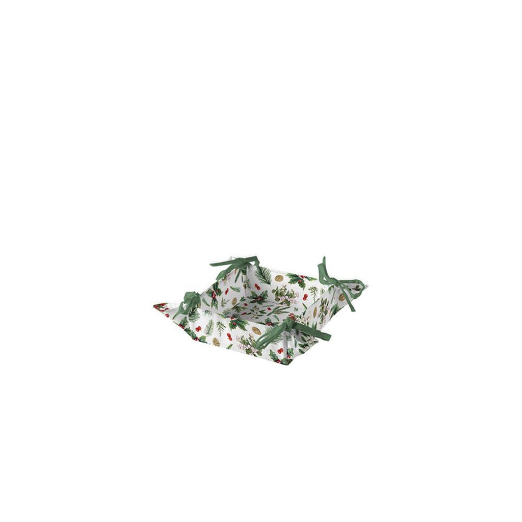 Ambiente broodmand winter greenery wit