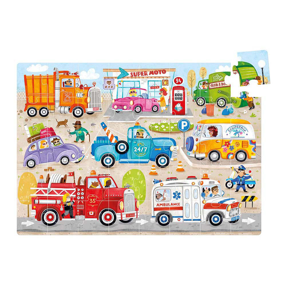 Banana Panda - Moto Jumbo Puzzle-Autos - 40 Teile.