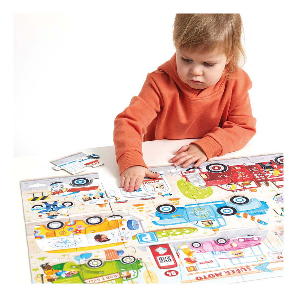 Banana Panda - Moto Jumbo Puzzle-Autos - 40 Teile.
