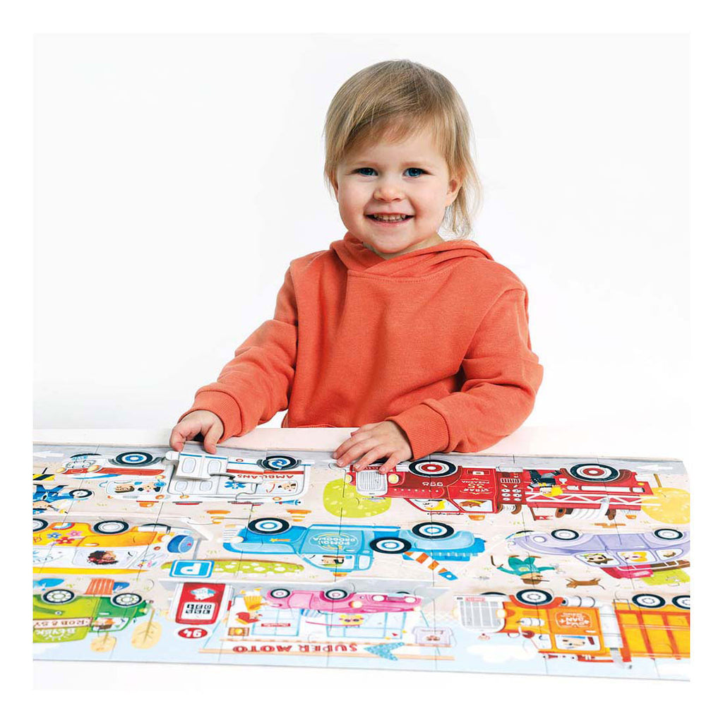 Banana Panda - Moto Jumbo Puzzle-Autos - 40 Teile.