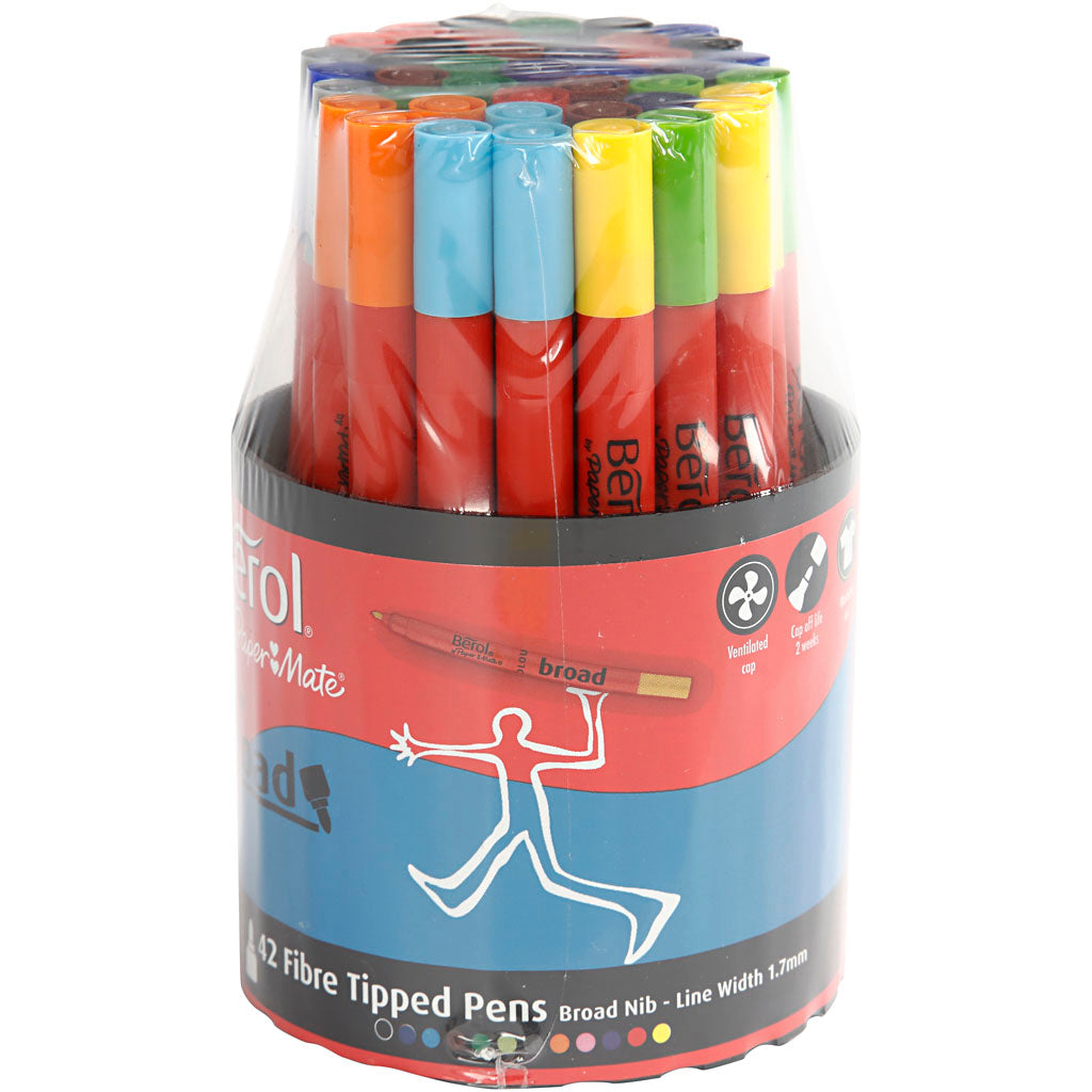 Https: www.cchobby.nl berol-stift-d-10-mm-lijndikte-1-1-7-mm-diverse-kleuren-42-stuk-1-doosje
