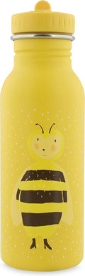 Trixie drinkfles - mrs. bumblebee - rvs waterfles voor kinderen - 500ml - lekvrije fles - geel - bij
