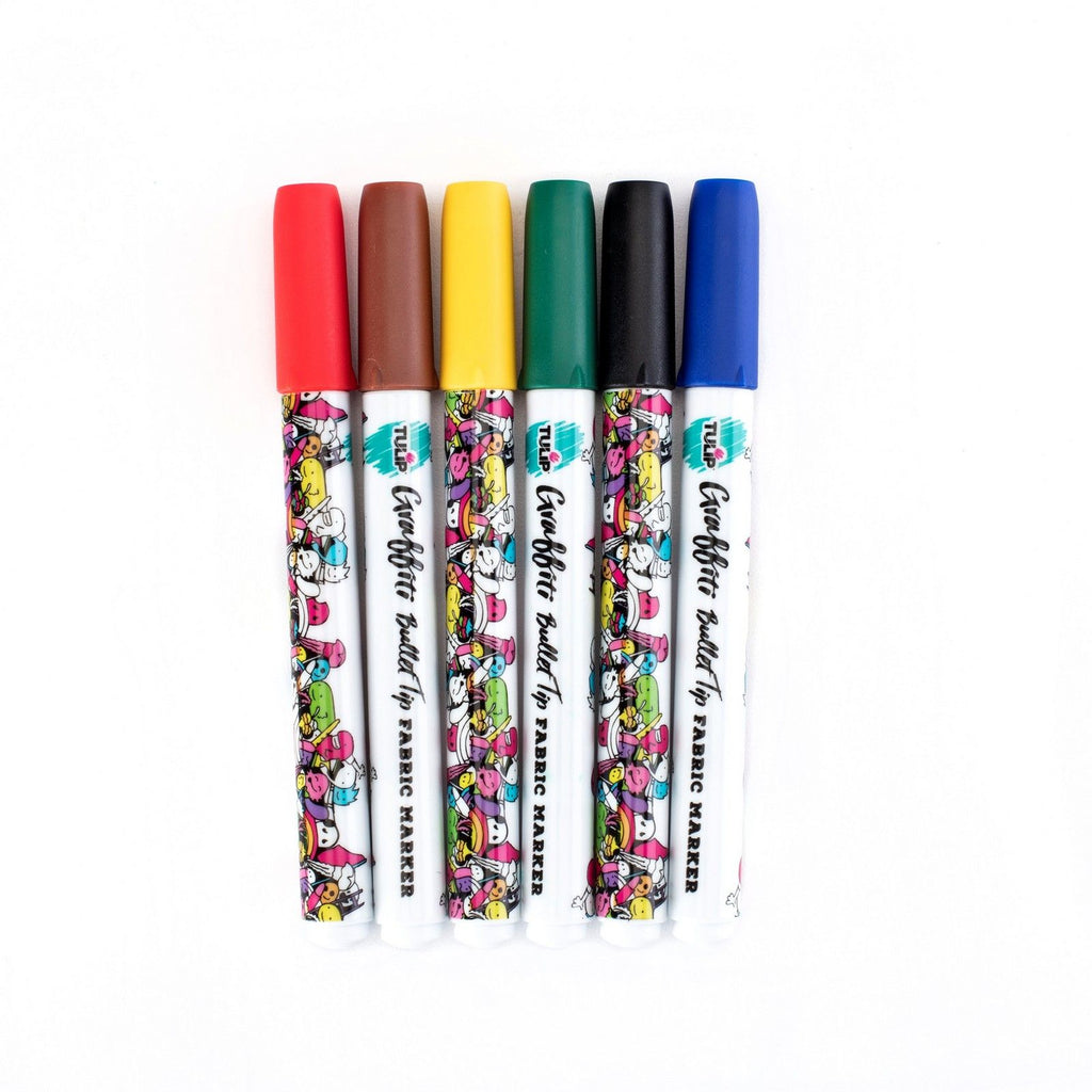 Tulip • textielstiften graffiti rainbow 6st.