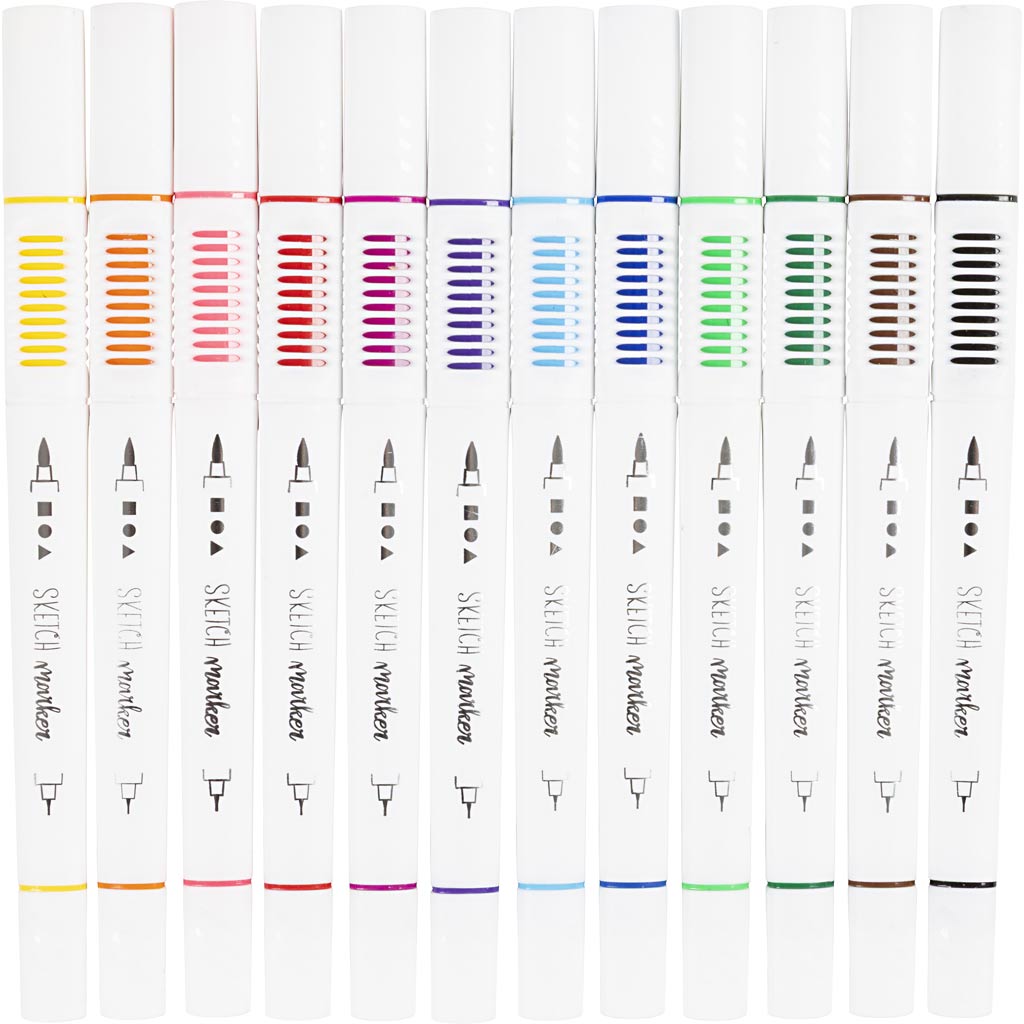 Creativ company schets markers kleur, 12st.