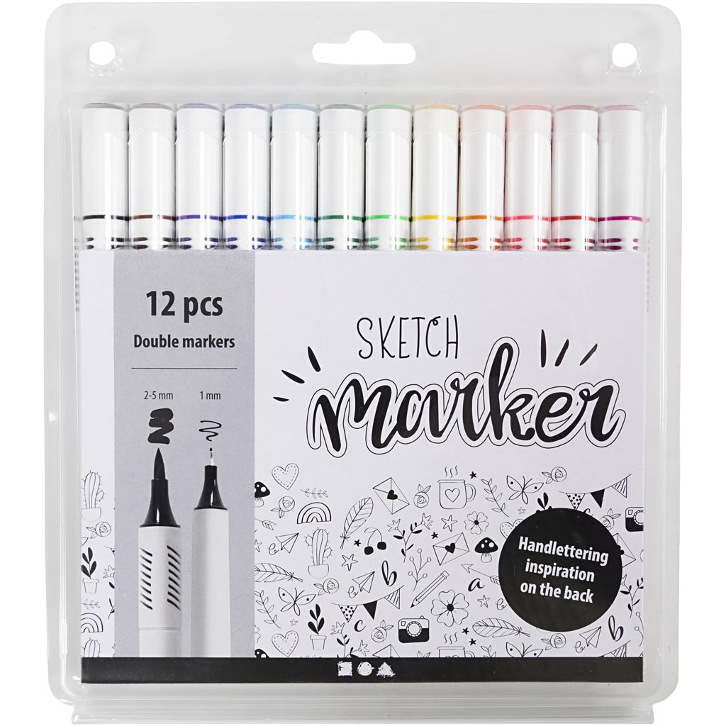 Creativ company schets markers kleur, 12st.