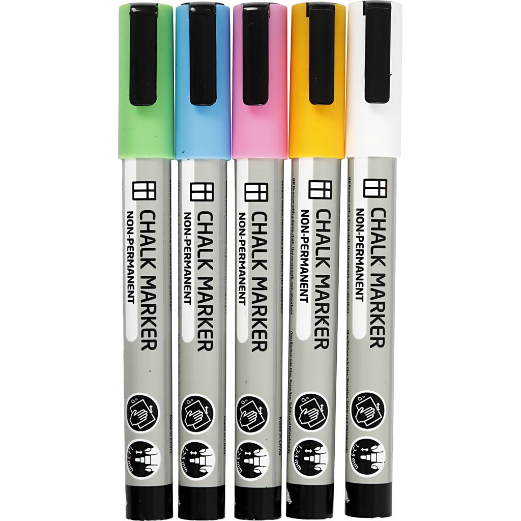Creativ Company Kreidemarker, farbig, 5 Stück.