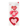 American crafts • valentines heart rosettes 3pcs self-adhesive