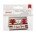 American crafts • valentines heart honeycomb x3