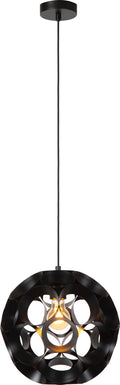 Lucide hannelore - hanglamp - ø 30 cm - 1xe27 - zwart