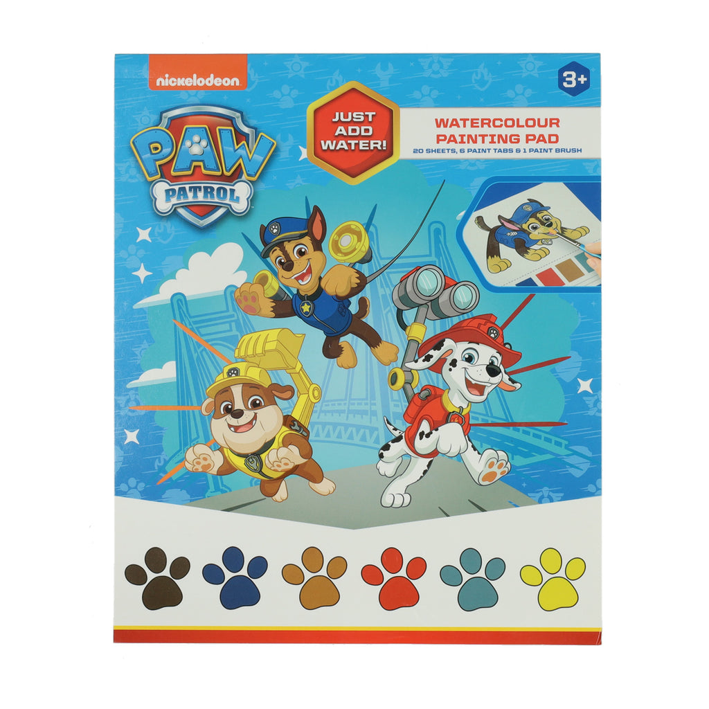 Sambro Paw Patrol Malblock mit Wasserblock, 27 Teile.