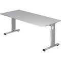 Bach bureau hammerer vos 19 5 180x80cm gemelamineerd spaanplaat grijs