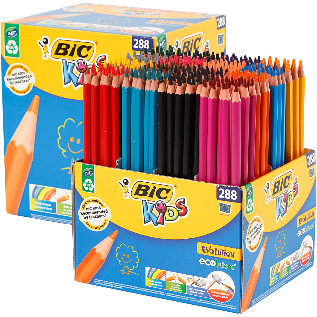 Http: www.cchobby.nl bic-evolution-kleurpotloden-l-17-5-cm-vulling-3-mm-diverse-kleuren-288-stuk-1-doos