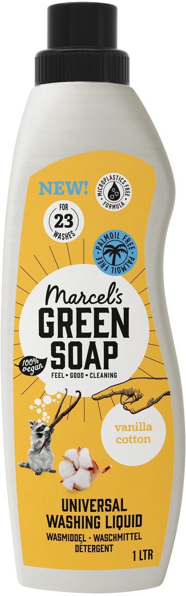Marcel's green soap wasmiddel - vanille katoen - 1 liter