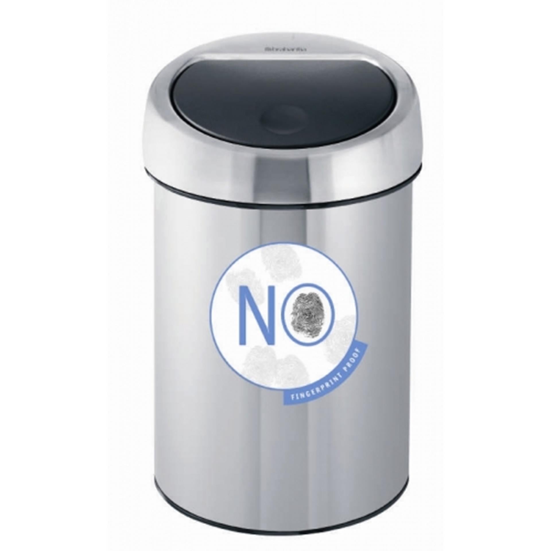 Brabantia prullenbak 55378645 rvs (roestvrij staal) zilver