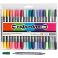 Creotime dubbelzijdige stiften - extra kleuren, 20st.