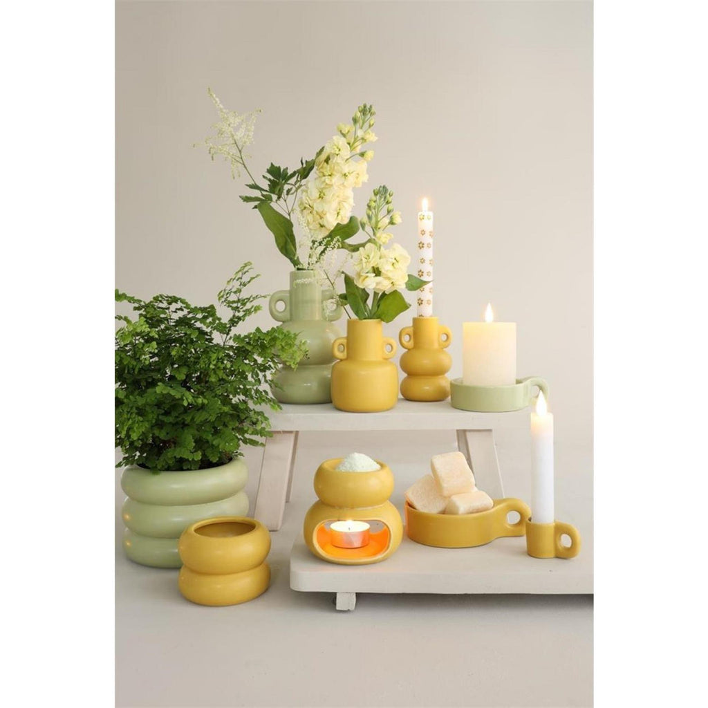 Ideas 4 seasons chubby geurbrander geel ø10xh9cm