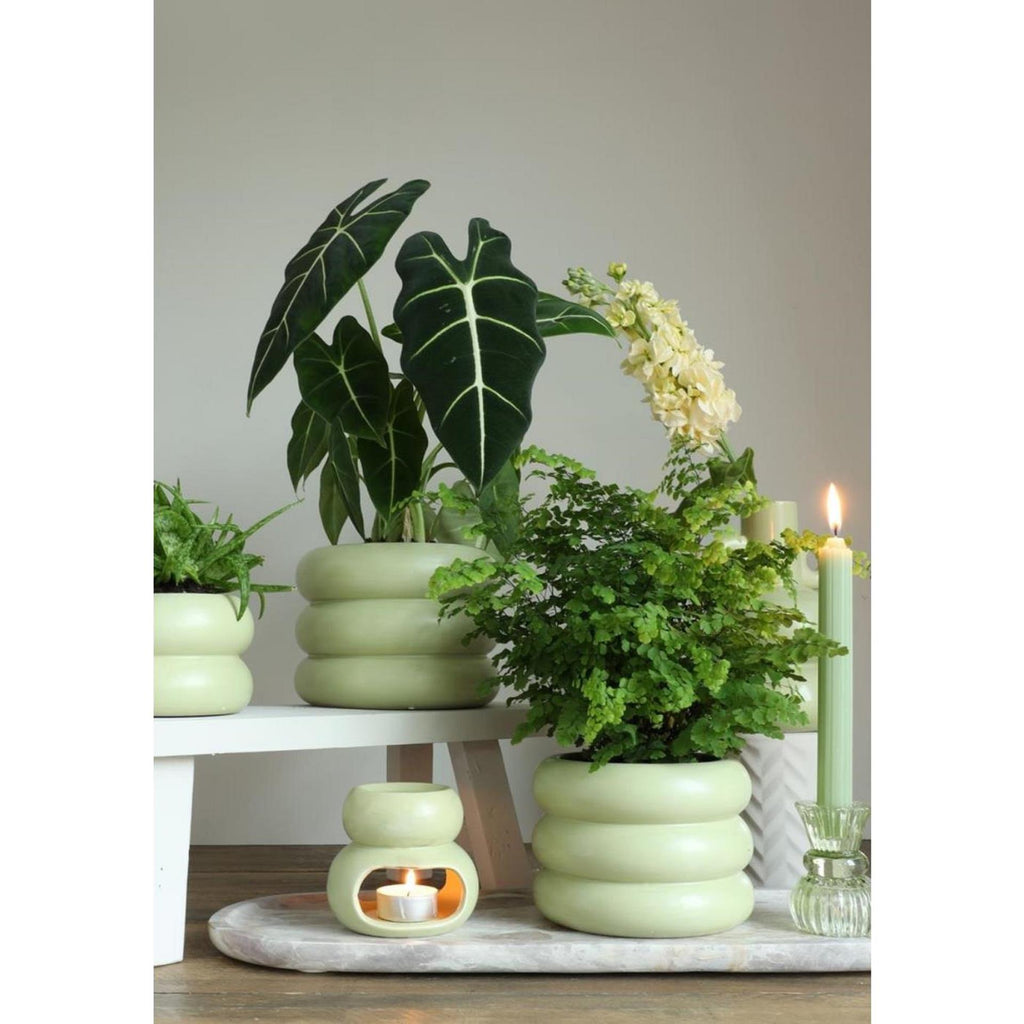 Ideas 4 seasons chubby geurbrander jade groen ø10xh9cm