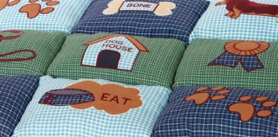 Trixie Hundekissen Patchwork blau grün