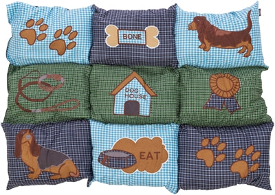Trixie Hundekissen Patchwork blau grün