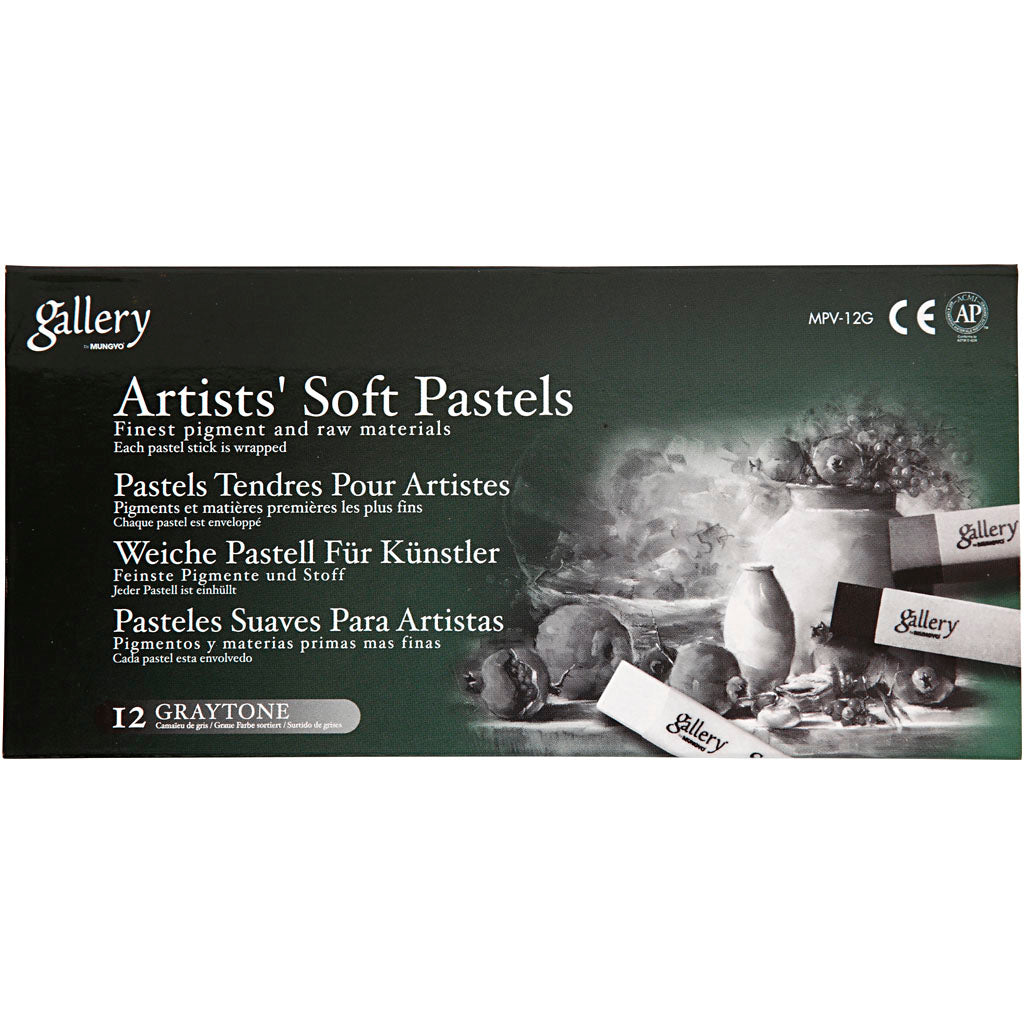 Creativ company gallery soft pastel set zwart wit harmonie, 12st.