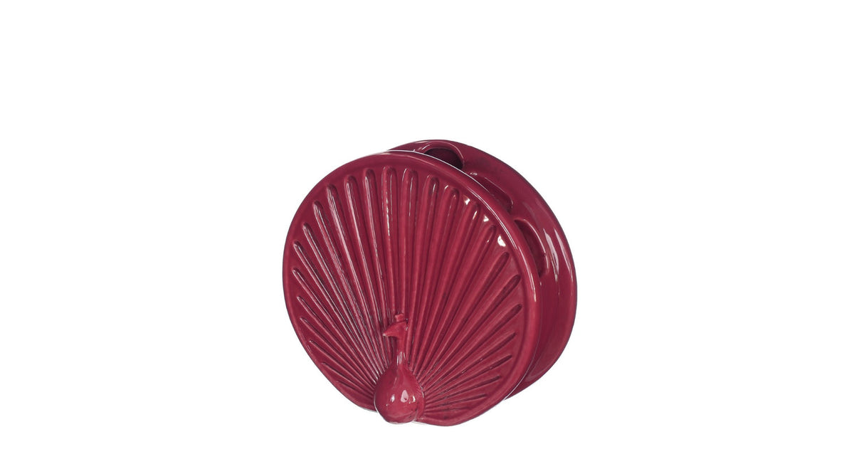 Vaas peacock aardewerk ø6,5 l.15 uur.13,6 cm kers