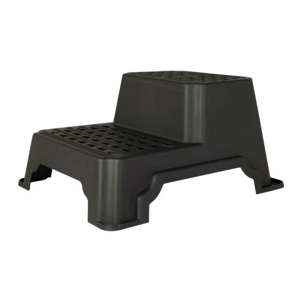 Wohnmobiltreppe, Wohnwagentreppe, 2 Stufen, schwarz