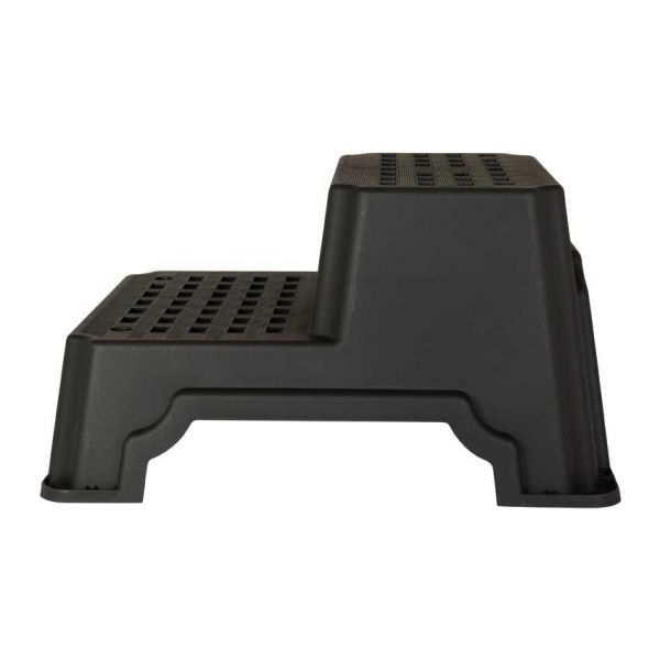 Wohnmobiltreppe, Wohnwagentreppe, 2 Stufen, schwarz