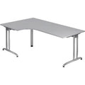 Bach hoekbureau hammerer vbs82 5 melamine 200x120cm grijs
