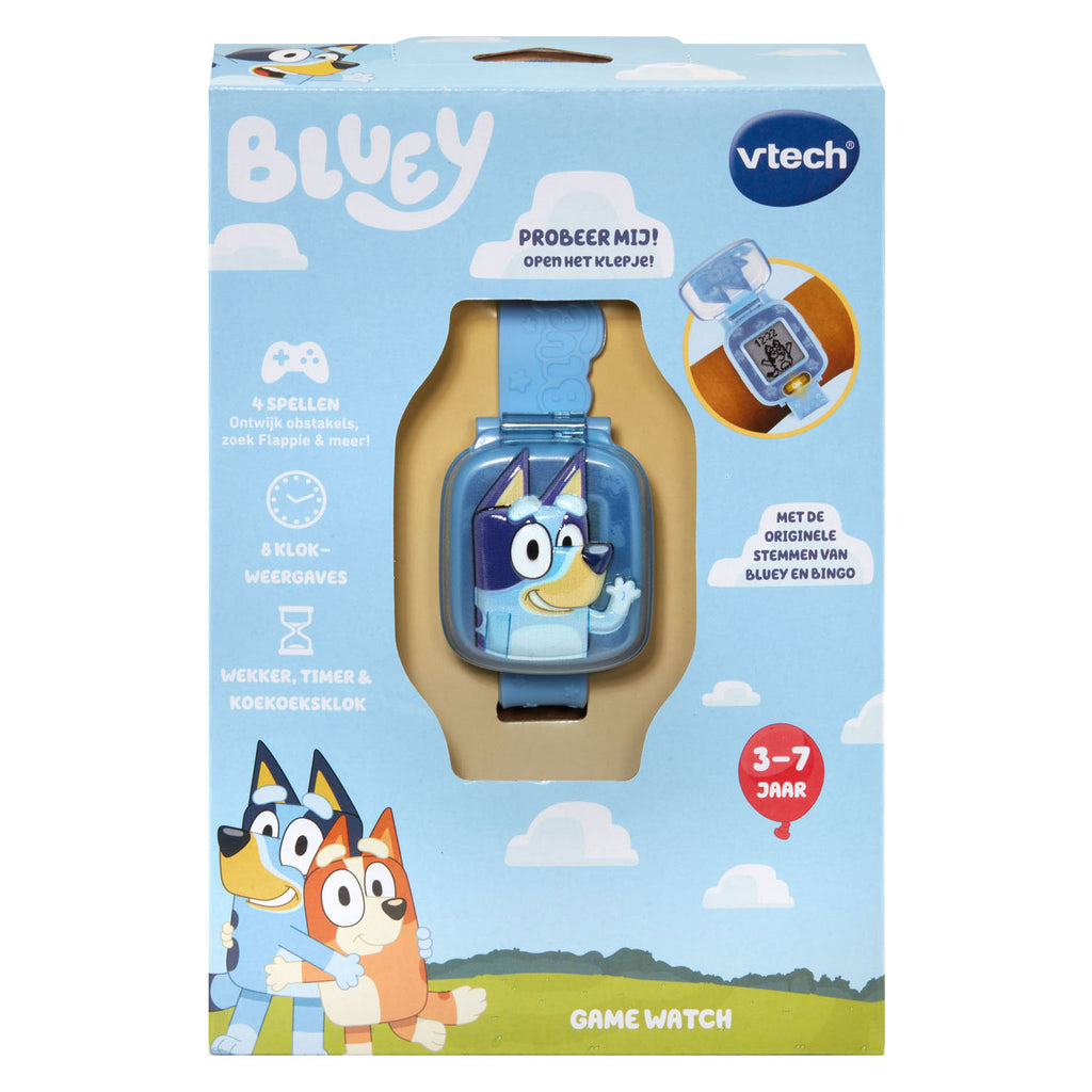 Vtech bluey learning watch - orginele stemmen van bluey bingo - educatief speelgoed - speel spelletjes - leer klokkijken - vanaf 3 tot 7 jaar