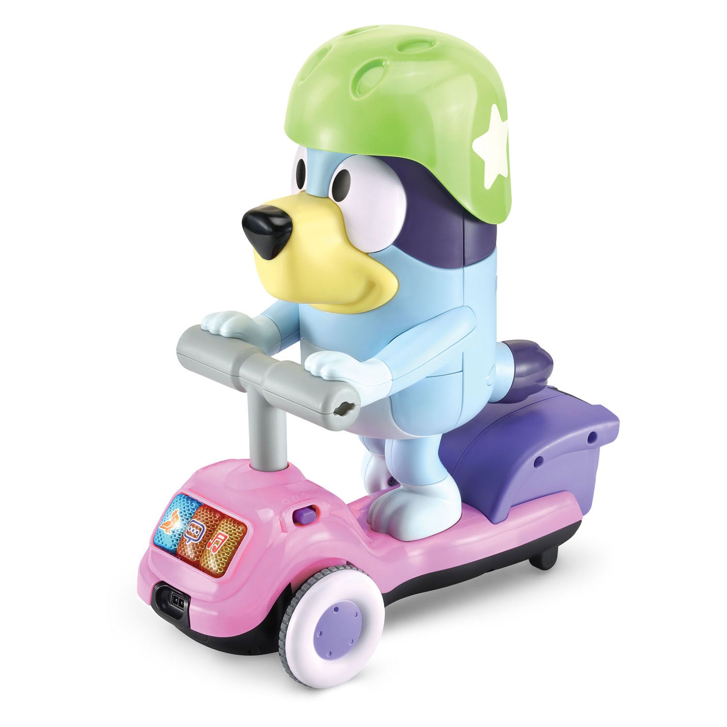Blaue lustige Rollerfigur von VTech