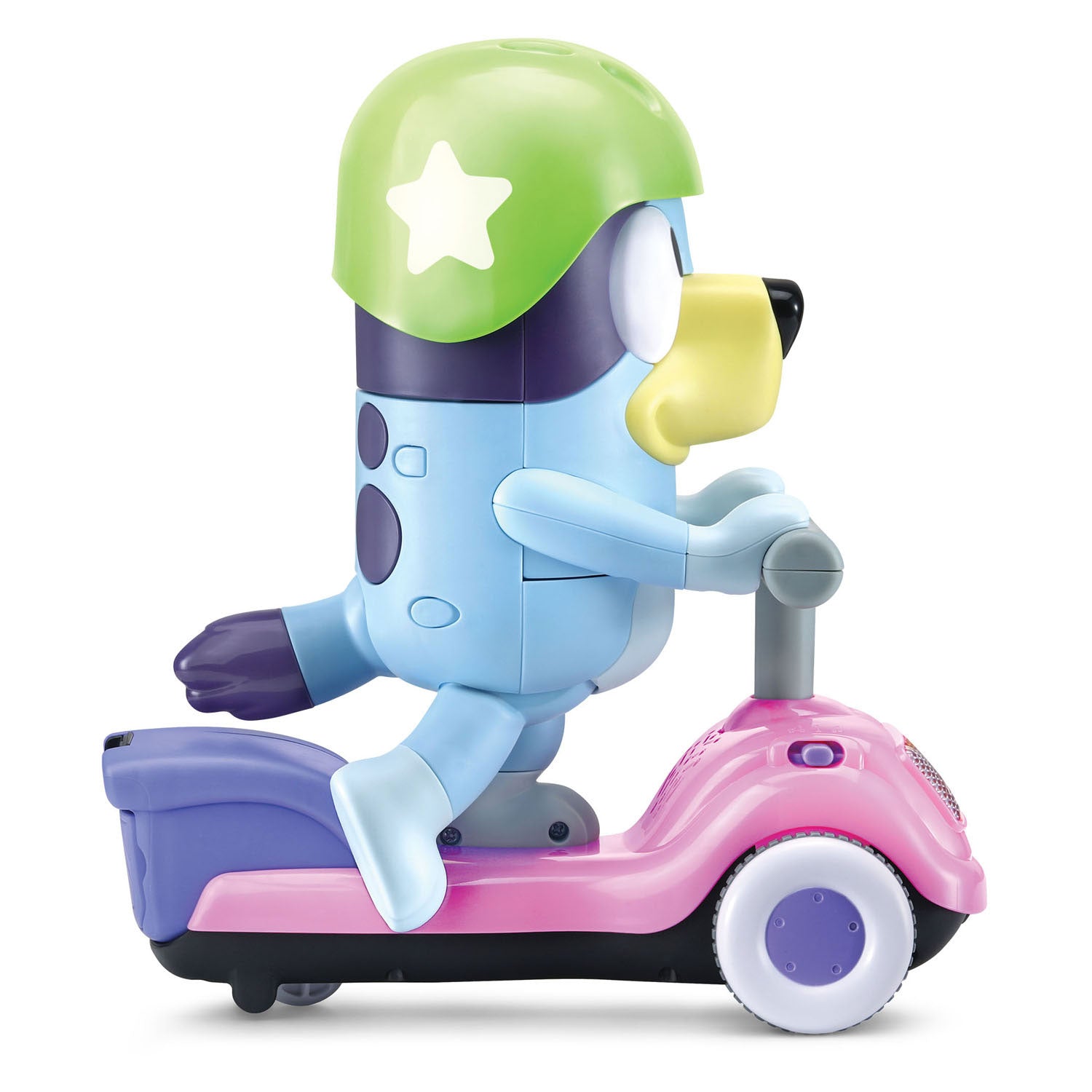 Blaue lustige Rollerfigur von VTech