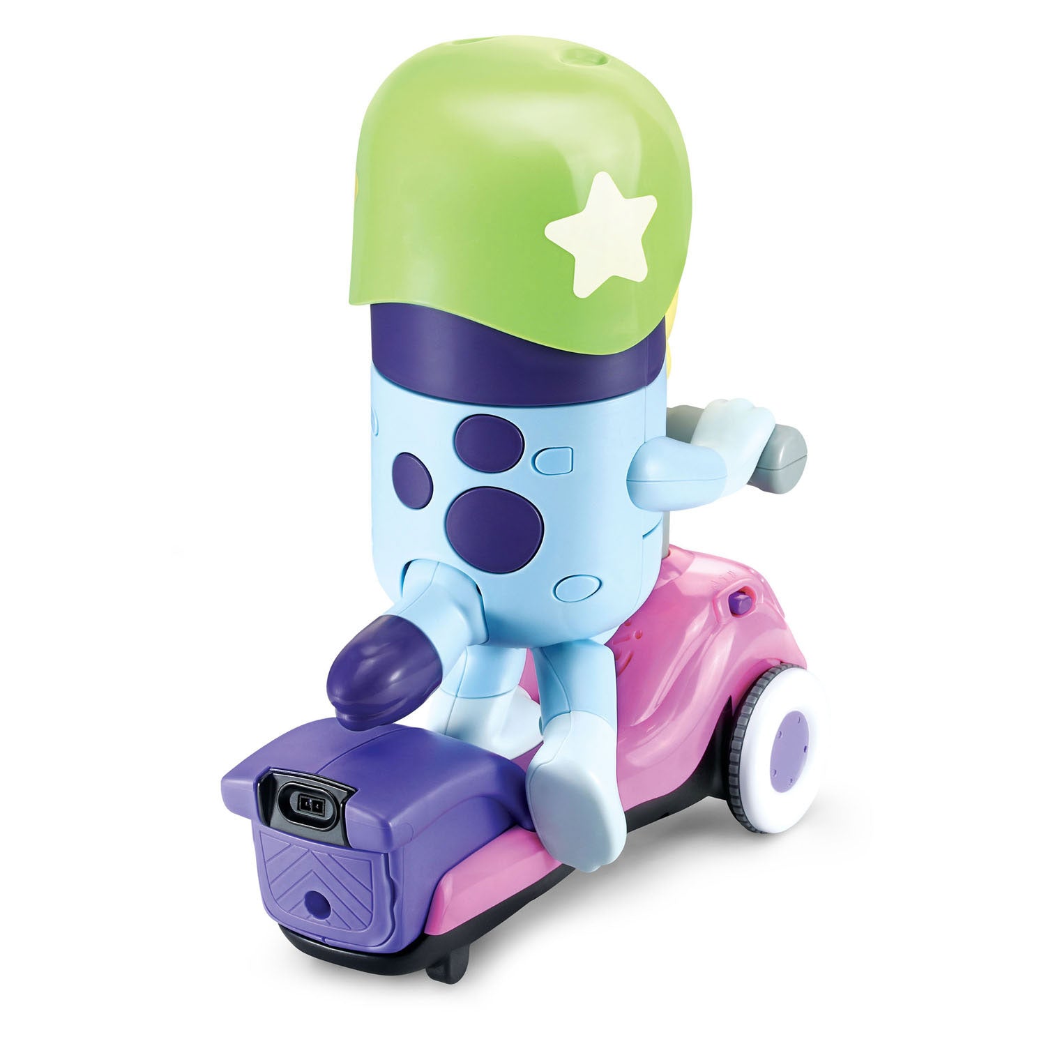 Blaue lustige Rollerfigur von VTech