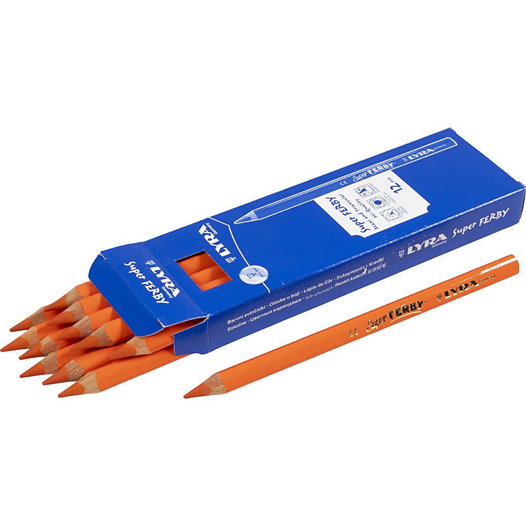 Https: www.cchobby.nl super-ferby-1-kleurpotloden-l-18-cm-vulling-6-25-mm-oranje-12-stuk-1-doos