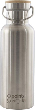 Point-virgule drinkfles isoleerfles inox - 500 ml - bamboe deksel