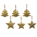 Decoris kersthanger ijzer antiek goud 1x10x14cm