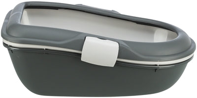 Trixie Berto Katzentoilette offen mit Trennsystem, grau-pastellblau-granit