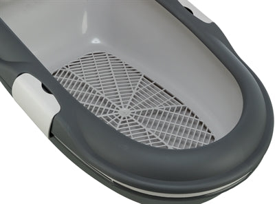 Trixie Berto Katzentoilette offen mit Trennsystem, grau-pastellblau-granit