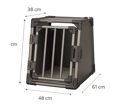 Trixie vervoersbox aluminium grafiet - m–l: 86x61x65 cm