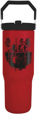Stranger things upside down - drinkfles unisex drinkfles - rood zwart - standard