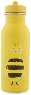 Trixie drinkfles - mrs. bumblebee - rvs waterfles voor kinderen - 500ml - lekvrije fles - geel - bij